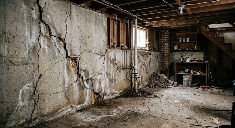 Basement Crack Repair in Foxboro, MA