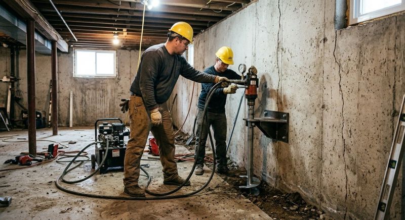 Basement Stabilization in Foxboro, MA