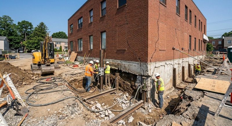 Building Foundation Repair in East Weymouth, MA