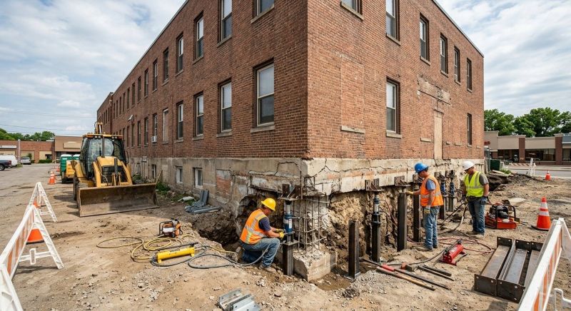 Commercial Foundation Repair in Foxboro, MA