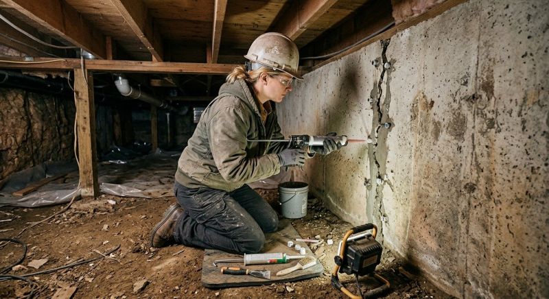 Concrete Foundation Repair in East Walpole, MA