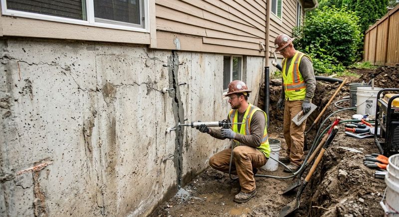 Cracked Foundation Repair in Hopkinton, MA