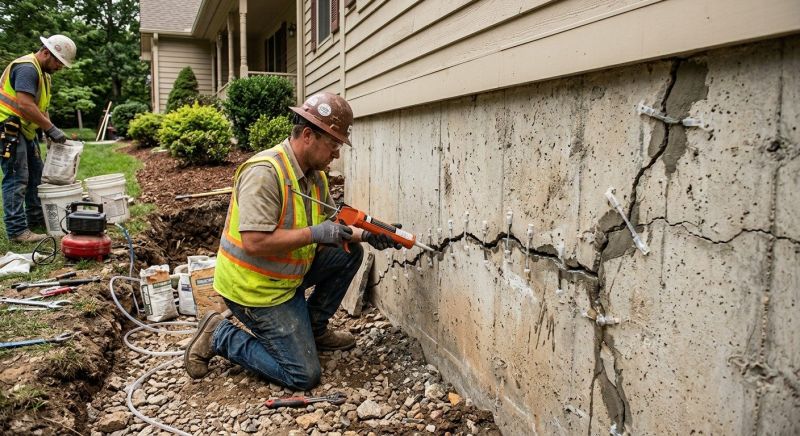 Cracked Foundation Repair in Walpole, MA