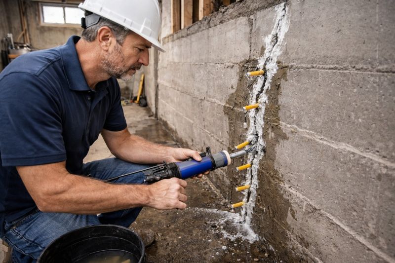 Foundation Crack Sealing in Foxboro, MA