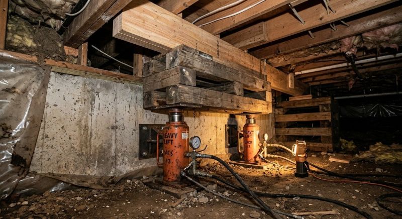 Foundation Jacking in Dedham, MA