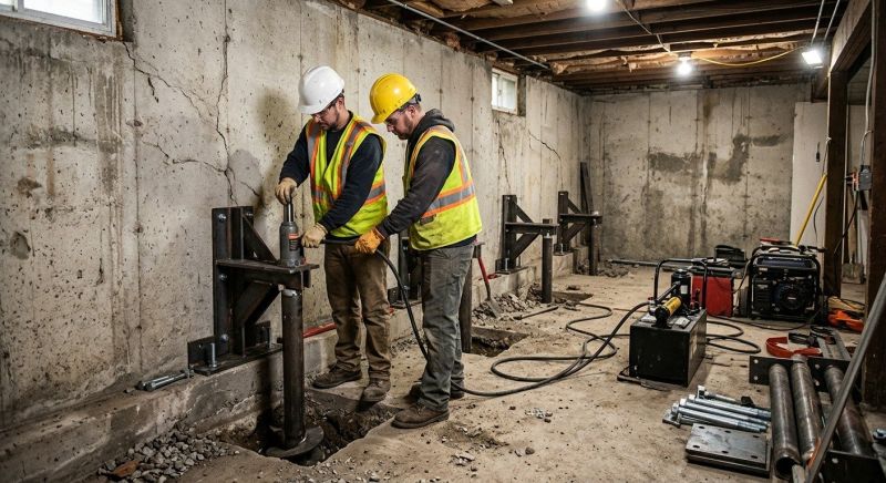 Foundation Stabilizing in Brookline, MA