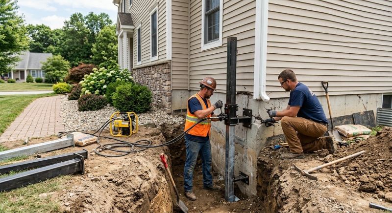 Foundation Stabilizing in Foxboro, MA