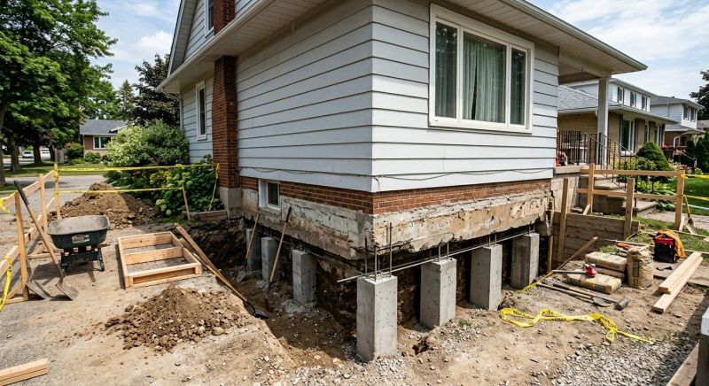 Foundation Underpinning in Foxboro, MA
