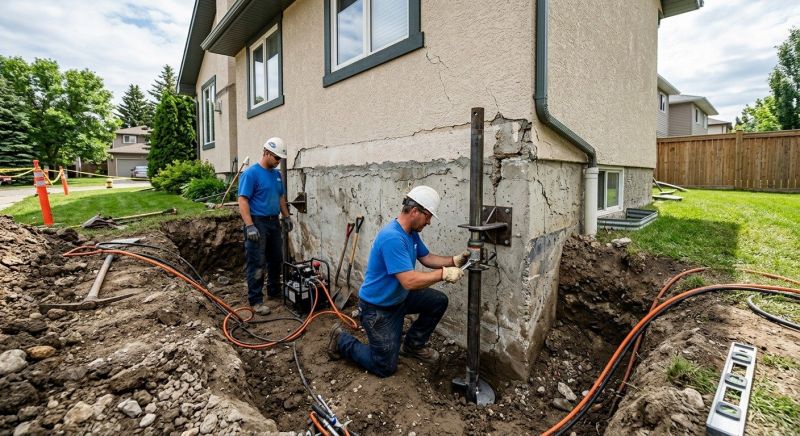 Helical Piers Installation in Foxboro, MA
