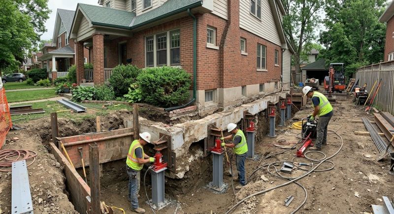House Underpinning in Foxboro, MA