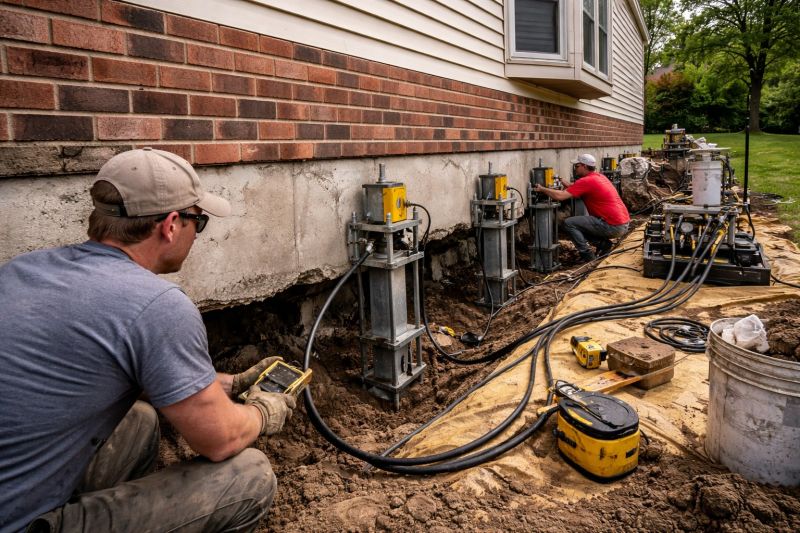 Settling Foundation Service in Milford, MA
