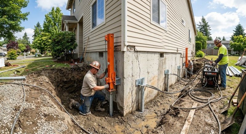 Sinking Foundation Repair in Avon, MA
