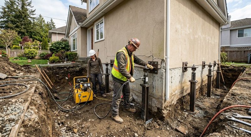 Sinking Foundation Repair in Blackstone, MA