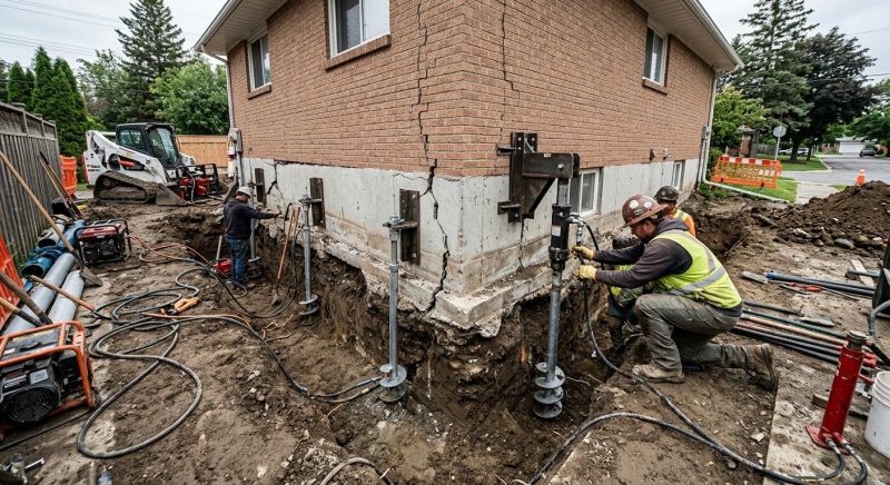 Sinking Foundation Repair in Lakeville, MA