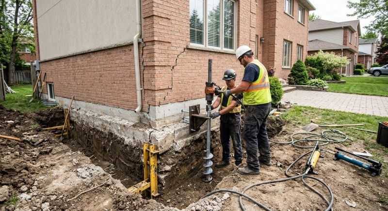 Sinking Foundation Repair in Middleboro, MA