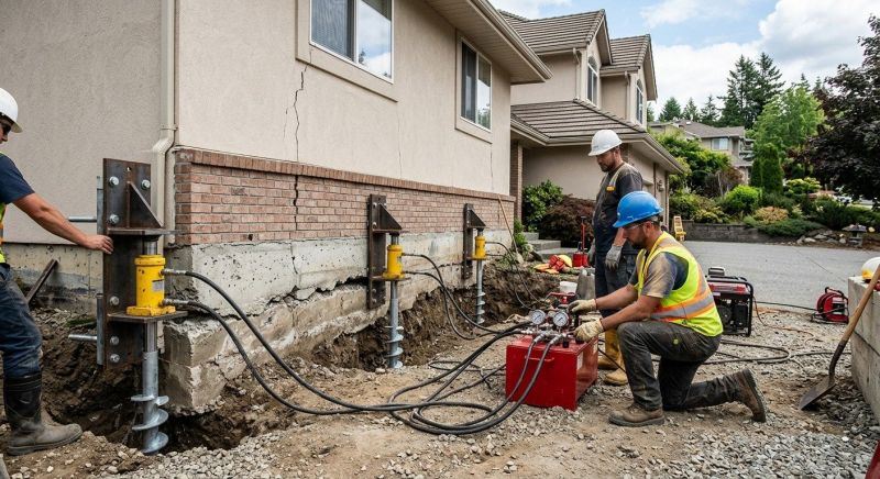 Sinking Foundation Repair in Southborough, MA