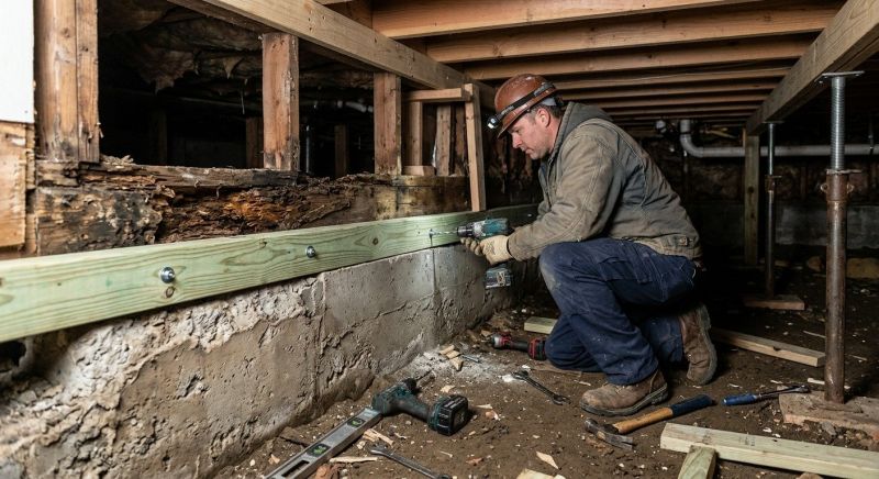Sinking Foundation Repair in Sudbury, MA